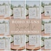 Wedding signs bundle, 19 Boho wedding signs, Wedding signs templates, Editable wedding signs #ELG021VSD