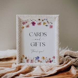 Cards and Gifts sign floral, Wedding Cards and Gifts sign, Floral wedding sign, Cards and Gifts sign template #Petra