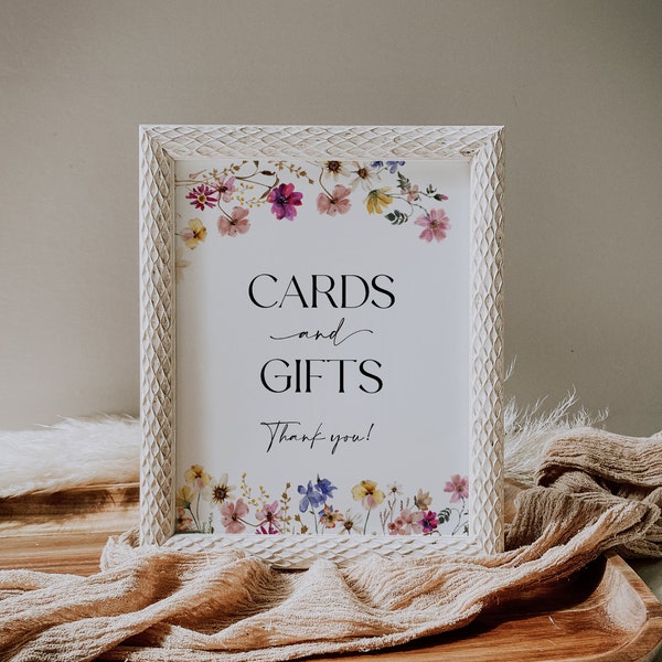 Cards and Gifts sign floral, Wedding Cards and Gifts sign, Floral wedding sign, Cards and Gifts sign template #Petra