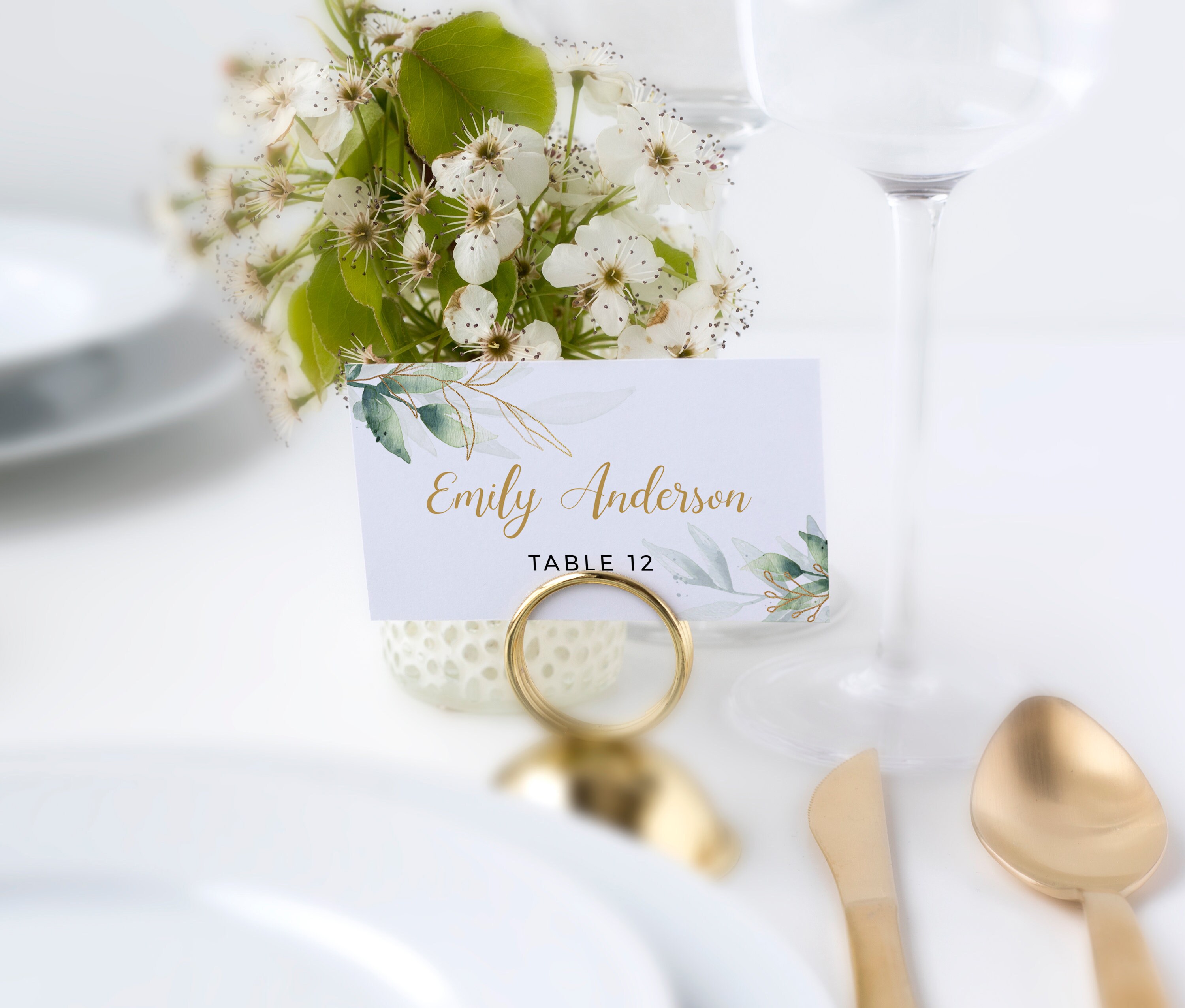 Elegant Place Cards Template Wedding Tent Cards Name Cards - Etsy