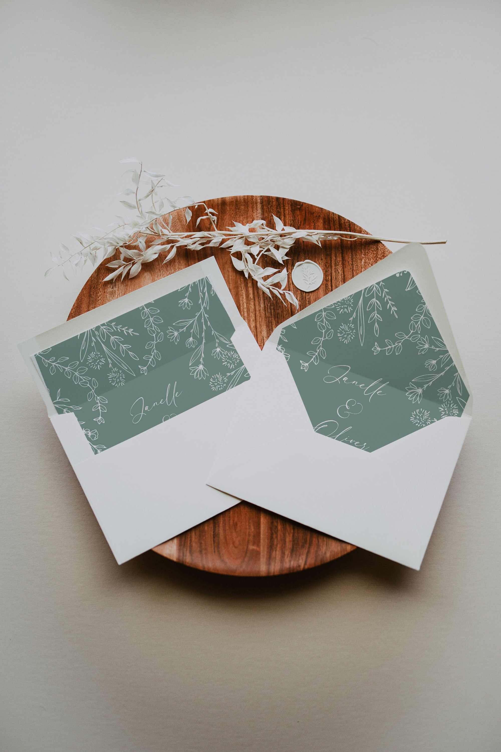 Sage Green Envelope Liner Envelope Liner for Sage Wedding Etsy