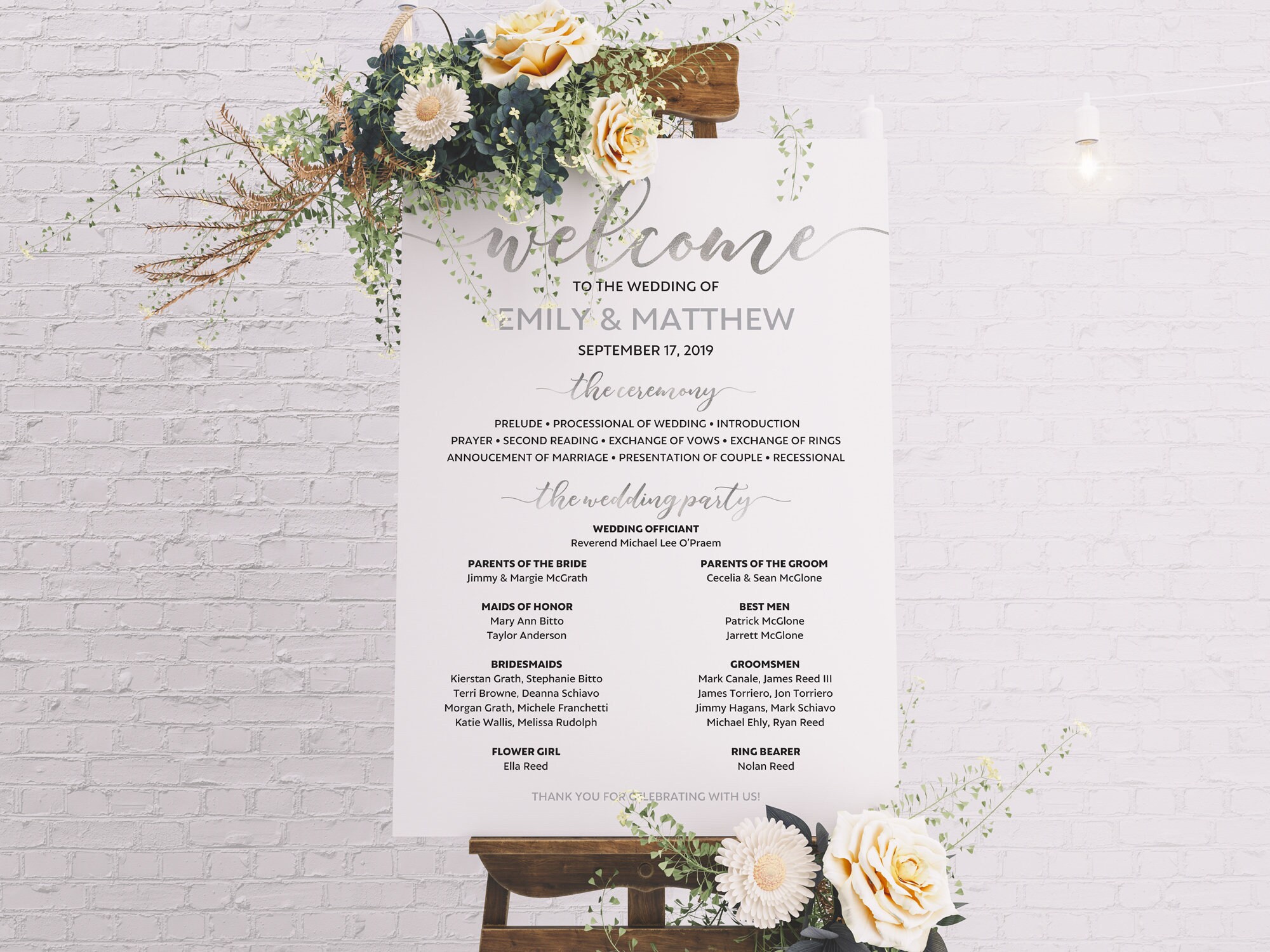 Wedding Ceremony Sign Wedding Program sign Program Etsy