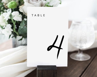 Minimalist table number template, Wedding table numbers #MIN020VSD