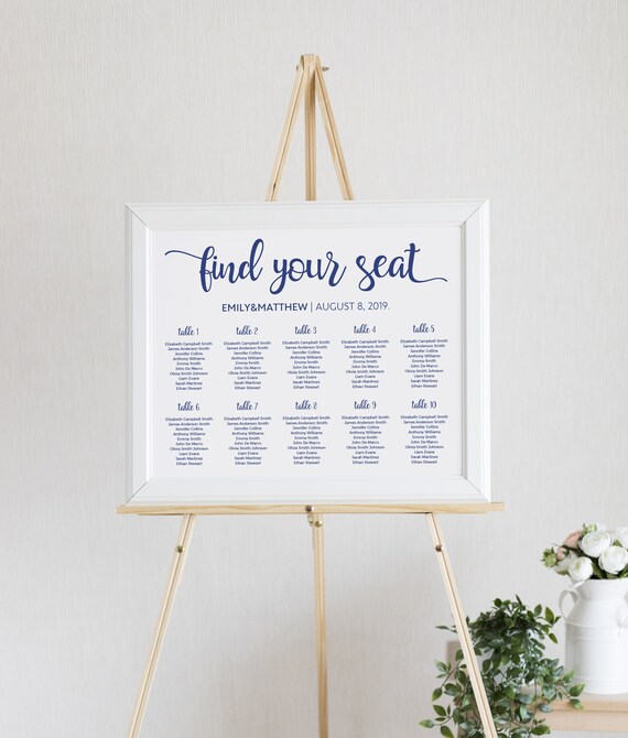 wedding seating chart navy table plan wedding seating plan navy blue find your seat sign wedding sign wedding table plan wedding seat plan