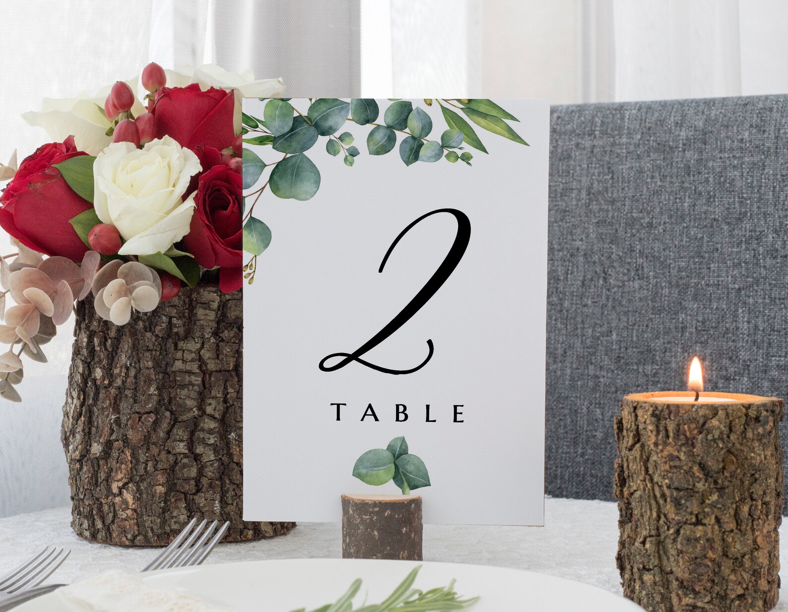 Eucalyptus Table Numbers Printable Greenery Table Numbers Etsy UK