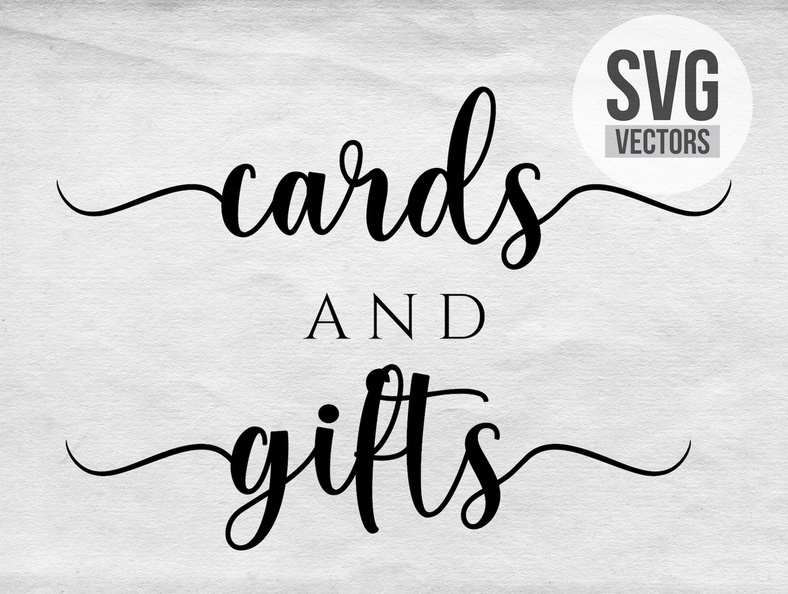 Cards and Gifts SVG Wedding Sign Cards and Gifts Cut File Etsy
