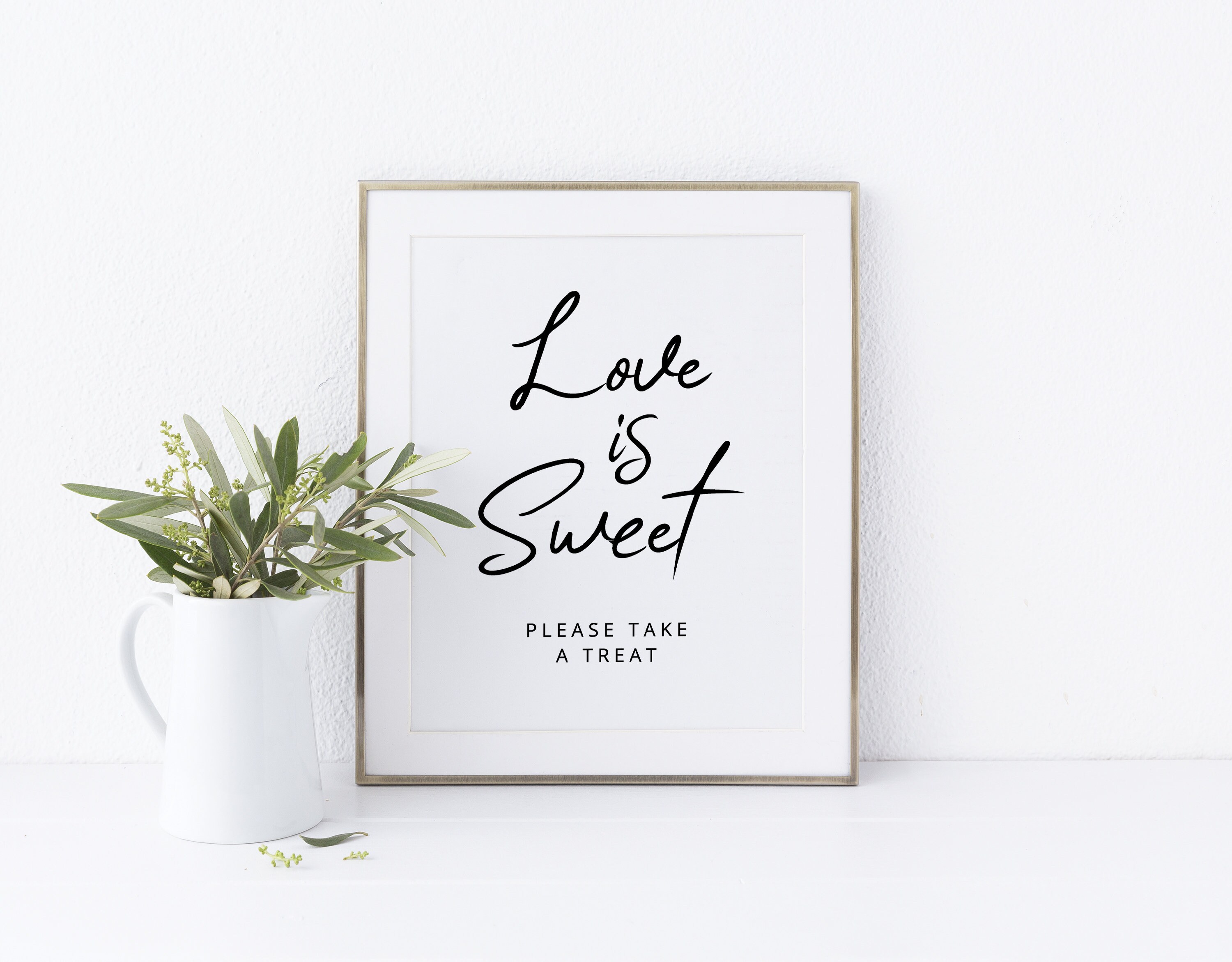 Love is Sweet Sign Printable Love is Sweet Sign MIN020VSD | Etsy