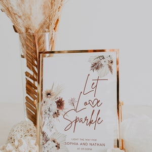 Let Love Sparkle Wedding Sign Template, Light the Way for Mr. and Mrs ...