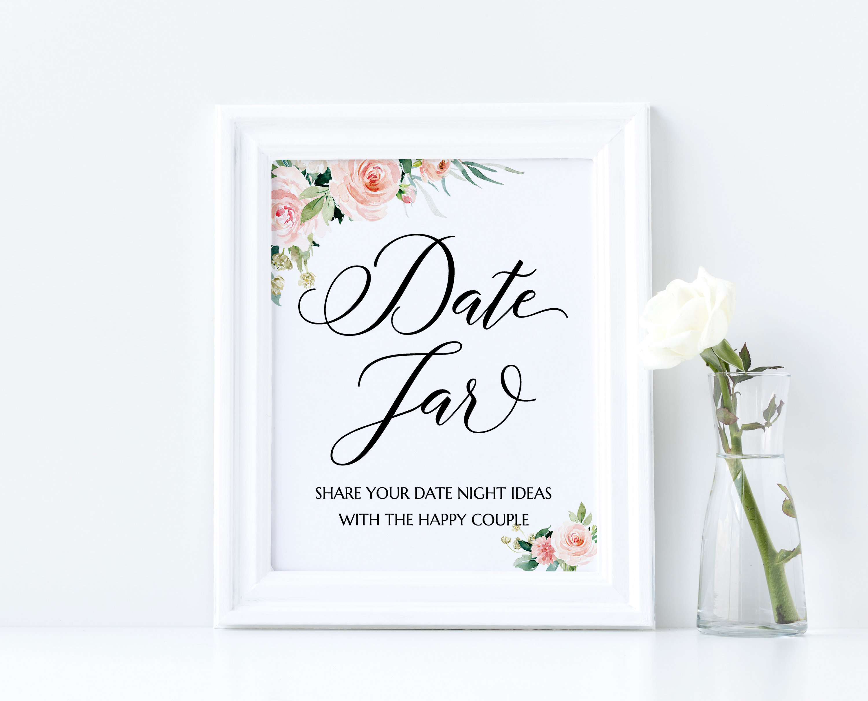 Date Jar Sign Bridal Shower Sign Printable Sign Template - Etsy