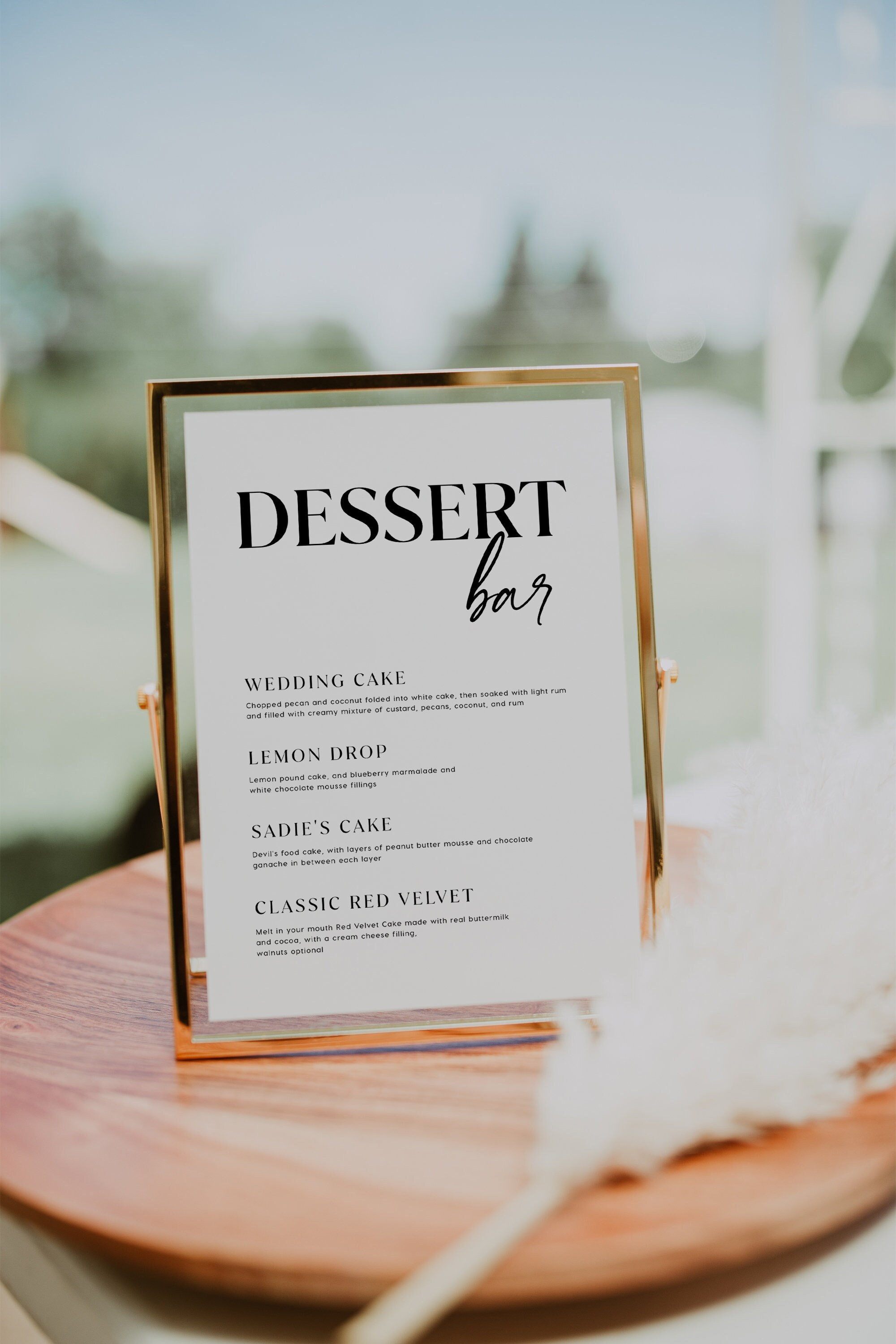 Dessert Menu Template, Wedding Dessert Bar Sign, Classic and Elegant  Wedding Stationery Templates, Editable Sign sonata - Etsy