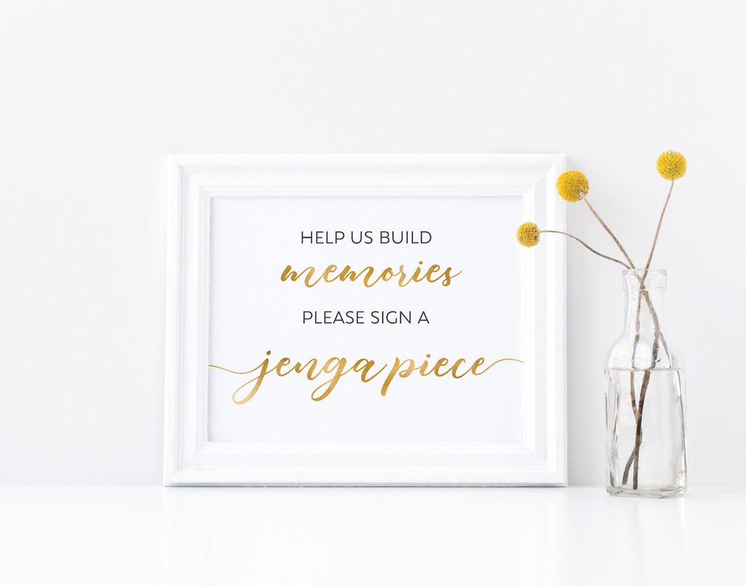 Jenga Guest Book Sign | Sign a Jenga Piece Sign | Wedding Signs | Jenga ...