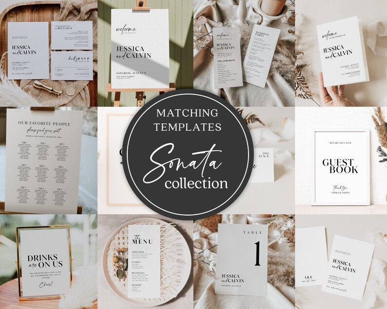 Elegant Wedding Table Numbers Table Number Template Classic - Etsy