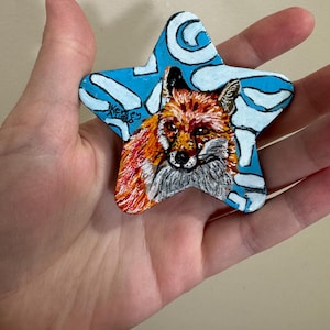 Original Art , Fox Art , Animal Artwork , Fox Lover , Refrigerator Magnet , Fridge Magnet , Home Decor , Acrylic Art , Gift for her , 3”