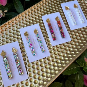 Birthday Candle Acrylic Earrings | Celebration Earrings | Holiday Earrings
