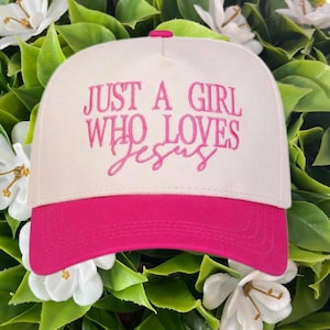 Just A Girl Who Loves Jesus Hat | Trucker Hat | Pink Hat | Women’s Accessories | Fashion Hat