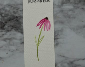 Just a Wildflower Growing Free Watercolor Bookmark