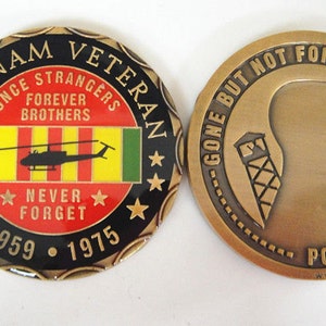 Vietnam Veteran Once Strangers Forever Brothers Challenge Coin
