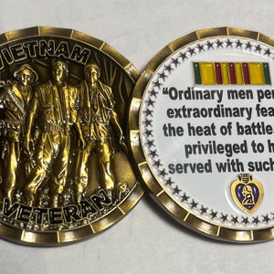Vietnam Veteran Challenge Coin Army Marines Navy Air Force Coast Guard
