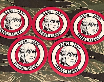 Hanoi Jane Urinal Target Stickers/Decals...5 to a pack