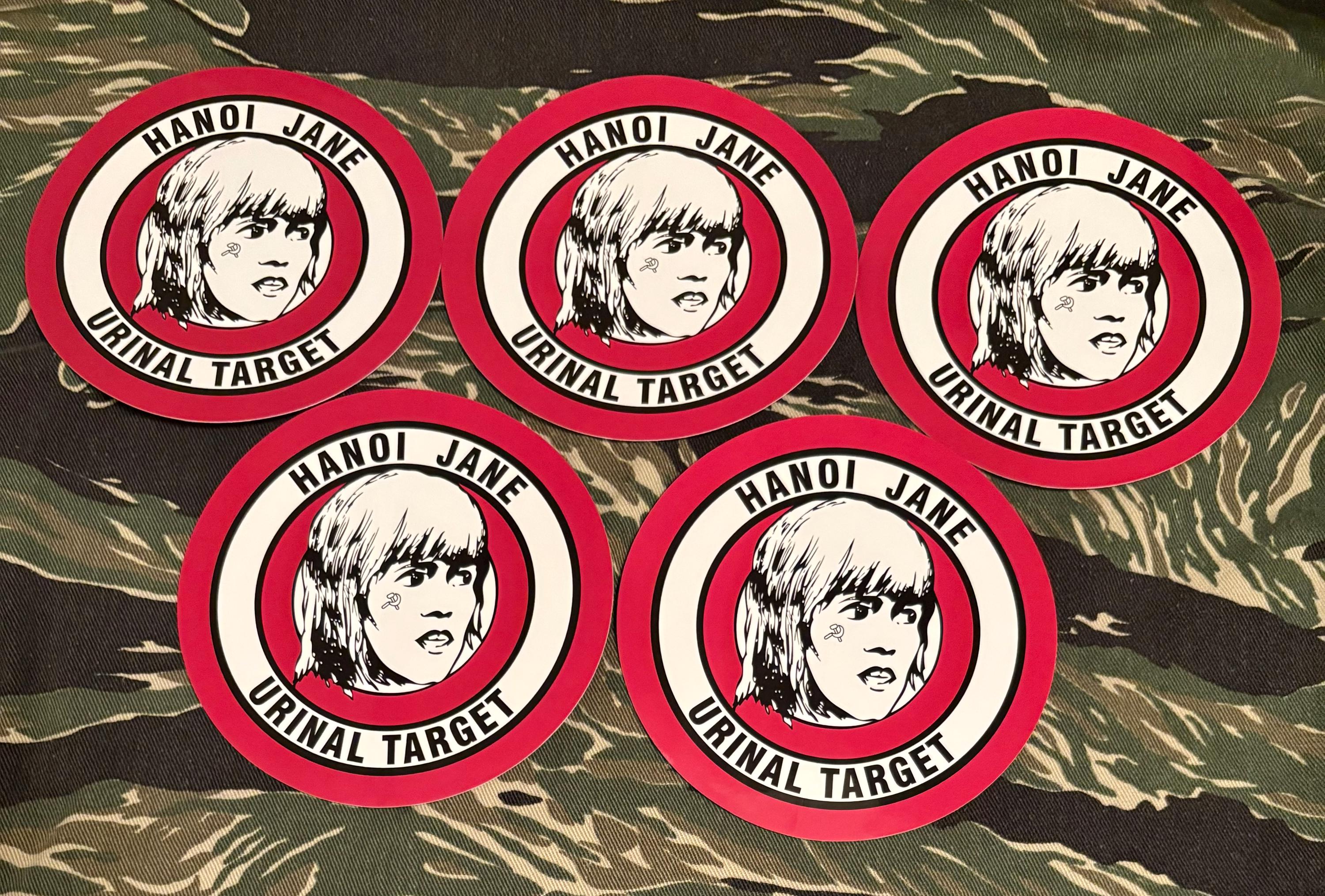 Hanoi Jane Urinal Target Stickers/Decals...5 to a pack