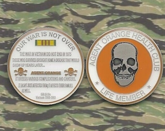 Agent Orange Challenge Coin...Army Marines Navy Air Force Coast Guard