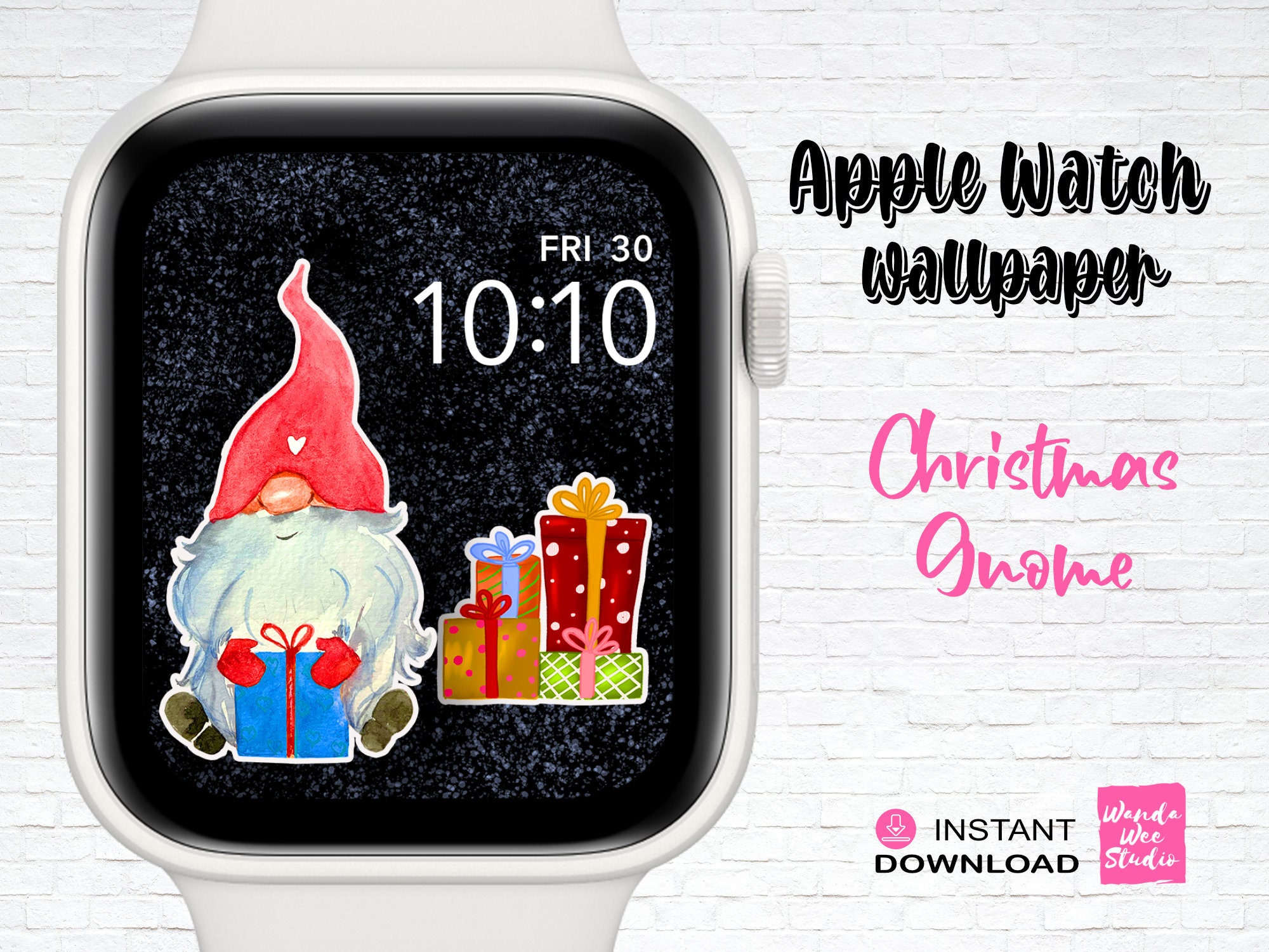 Joy of Christmas Apple Watch Wallpaper Christmas Gnome | Etsy