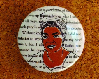 Maya Angelou - 32mm Feminist Icon Button Badge / Magnet