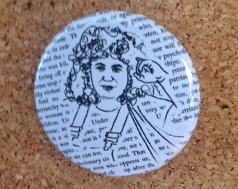 Andrea Dworkin - 32mm Feminist Icon Button Badge / Magnet