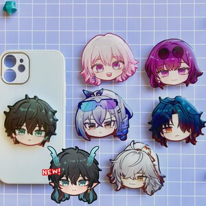 Restocked HONKAI Star Rail Acrylic Grips / Griptok Holder / Kafka Jingyuan Silverwolf Danheng March 7 Blade image 1