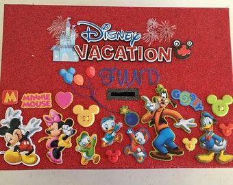 Disney Fund Money Box, Disney Gift, Vacation Fund, Piggy Bank, Collectibles, Fund Box, Coin Bank