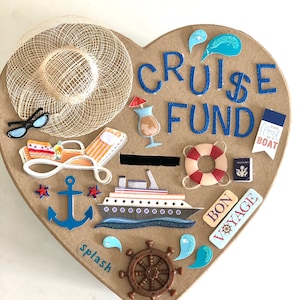 Cruise Fund, Travel Gift, Adventure Fund, Handmade Piggy Bank, Money Box, Savings Fund, Vacation Fund, Coin Collection, Wanderlust