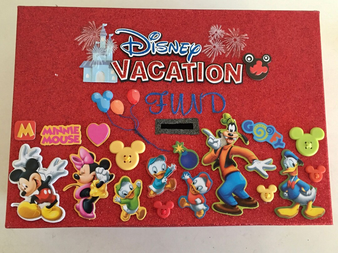 Disney Fund Money Box, Disney Gift, Vacation Fund, Piggy Bank