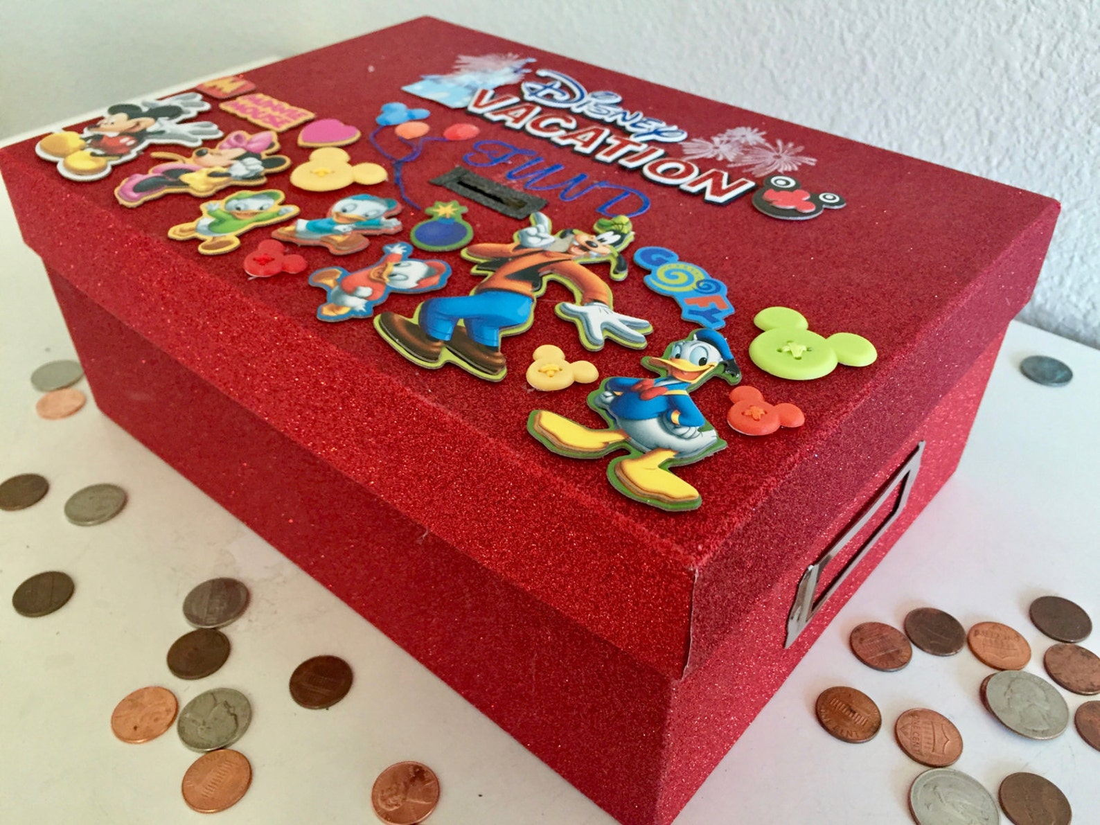 Disney Fund Money Box, Disney Gift, Vacation Fund, Piggy Bank