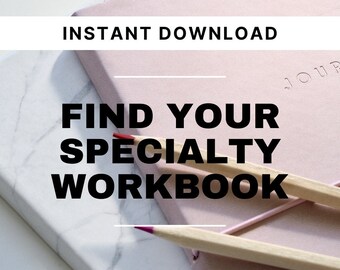 Brand Specialty Workbook, Digital Download, Etsy Worksheet, Etsy Marketing Help, Branding Help, Niche Marketing Help