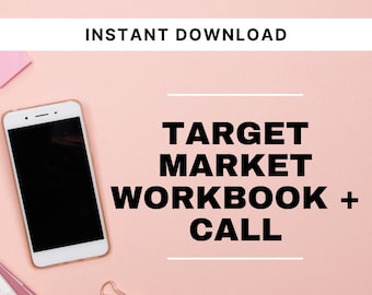 Target Market Workbook, Brand Coaching,, Digital Download, Etsy Worksheet, Etsy Marketing Help, Branding Help, Target Audience Help