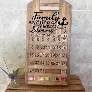 Family calendar, home  calendar, Perpetual calendar, wooden calendar, wedding gift, father’s day gift, Mother’s day gift, housewarming gift