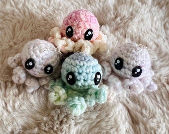 Kawaii Mini Octopus Keychain