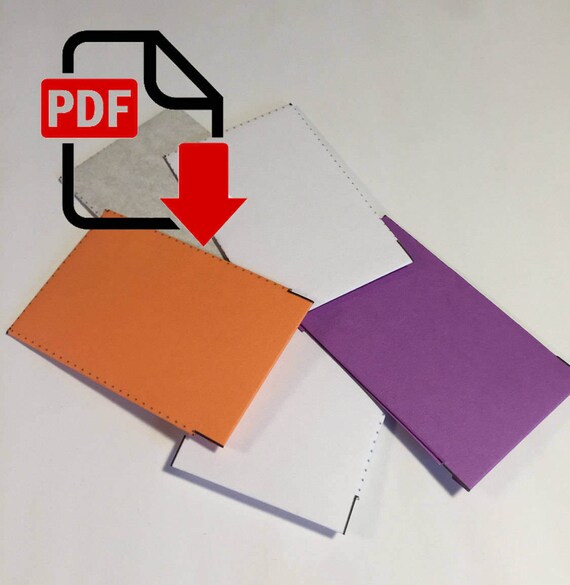 Gift Card Envelope Blank Template Pdf Download Etsy