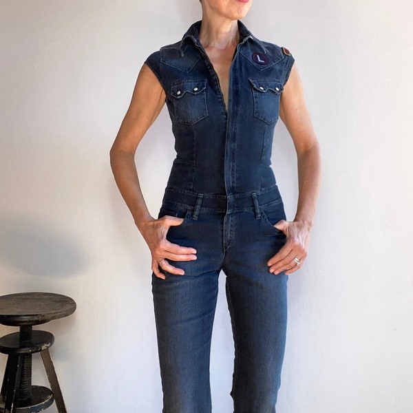 Levi's Vintage Jumpsuit denim Zip Safari style / Combinaison combi-pantalon avec poches en jean