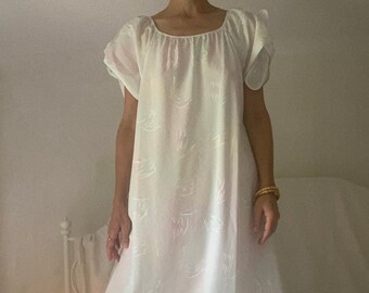 80s Made in France "Nouvelles Galeries Lingeries" Robe de chambre Chemise de nuit Robe longue maxi d'Intérieur extérieur