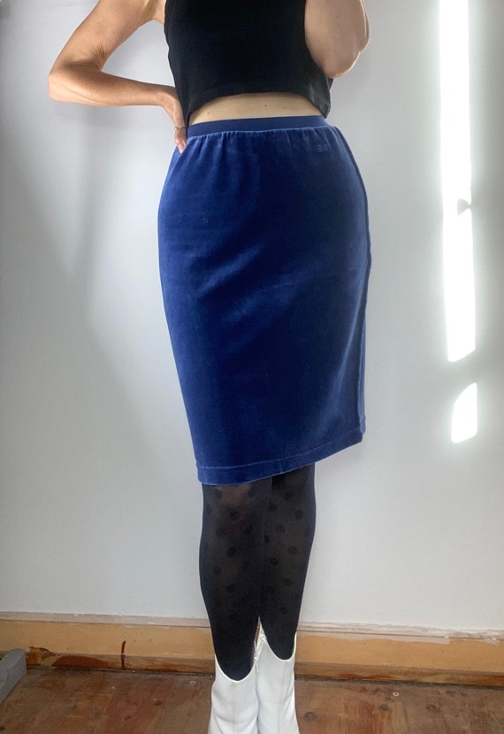 90s Sonia Rykiel Velvet skirt Made in France Mini… - image 1