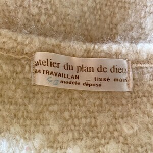 RESERVED_Alexia 70s Atelier du Plan de Dieu Tissé à la main Made in France Gilet fait main en laine brut image 2