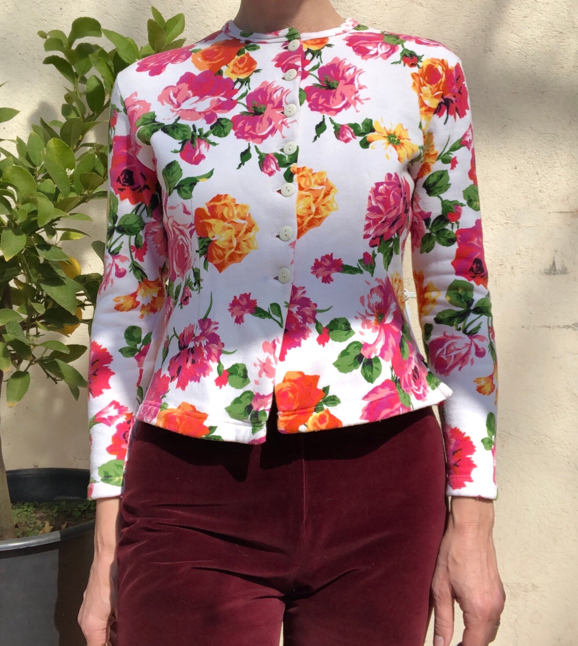 Cardigan kenzo Jungle in Floral Cotton 