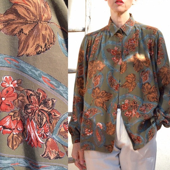 Anne Fontaine Shirt French Vintage Autumn Leaves 9