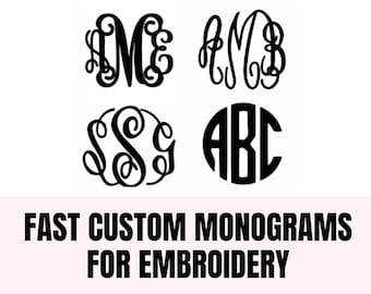 Aangepast monogram voor borduurwerk