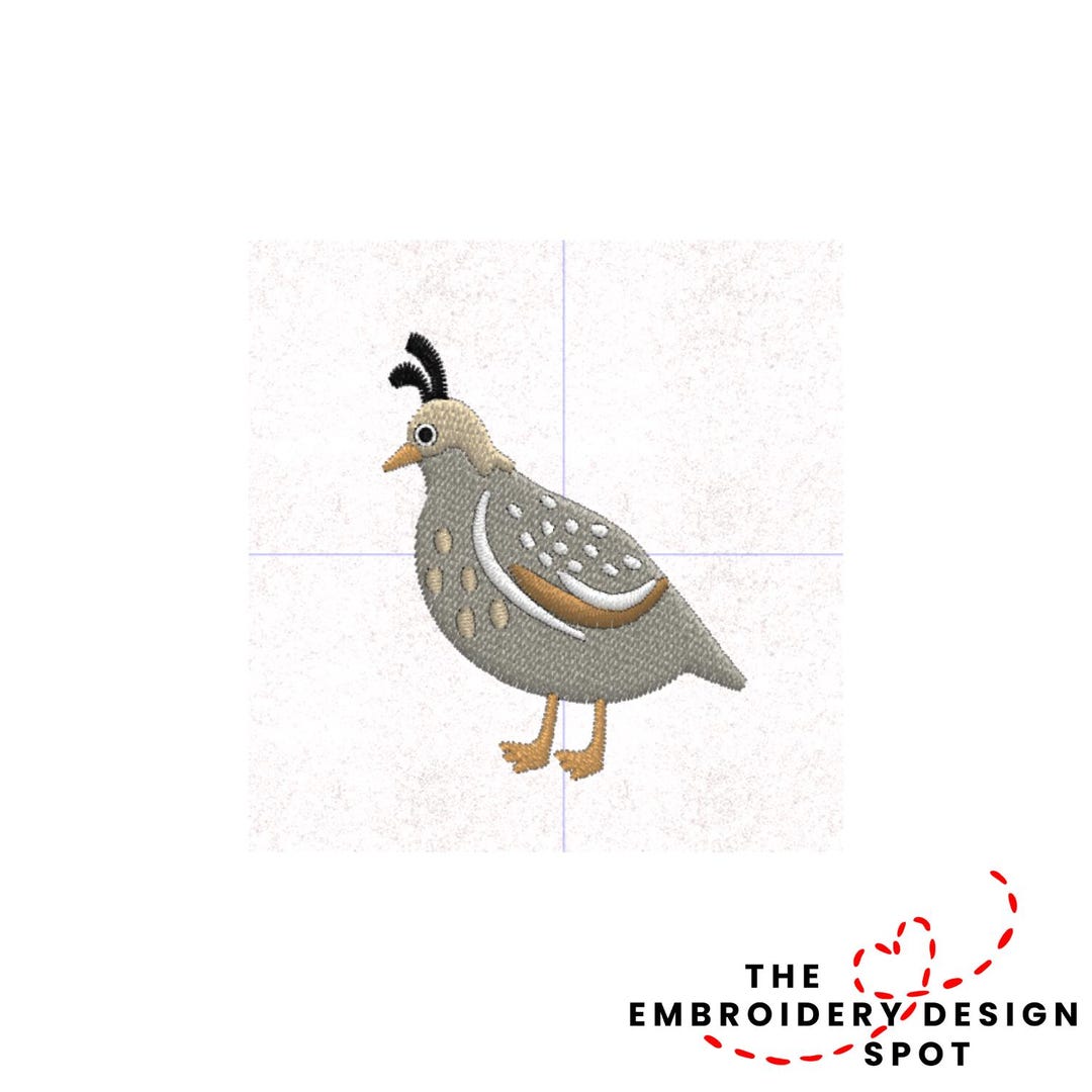 Quail Patchwork Cute Quail Embroidery Design, Quail Machine Embroidery File, Bird ...