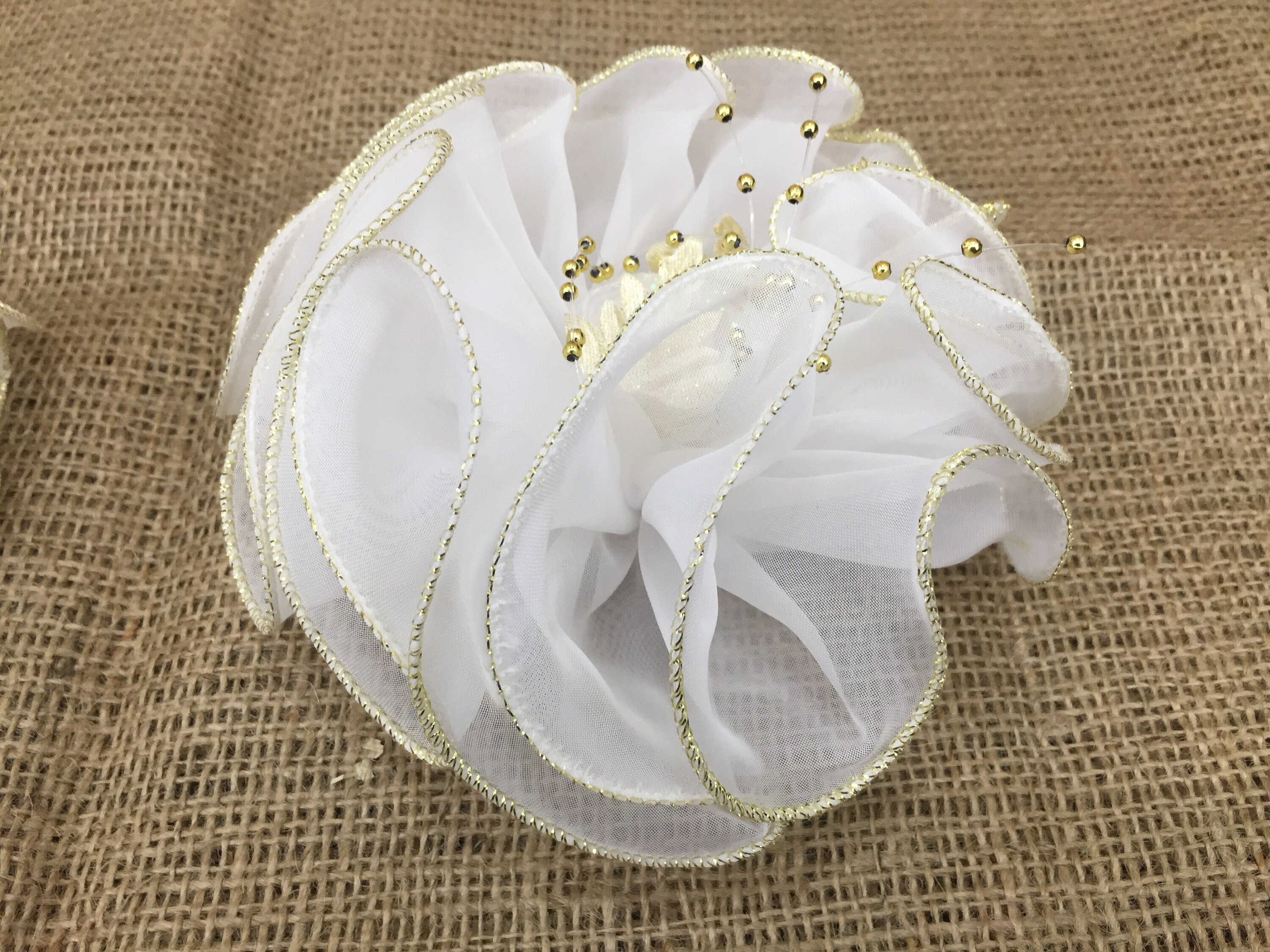 Two large vintage hair bow big white hair bow wedding hair Etsy