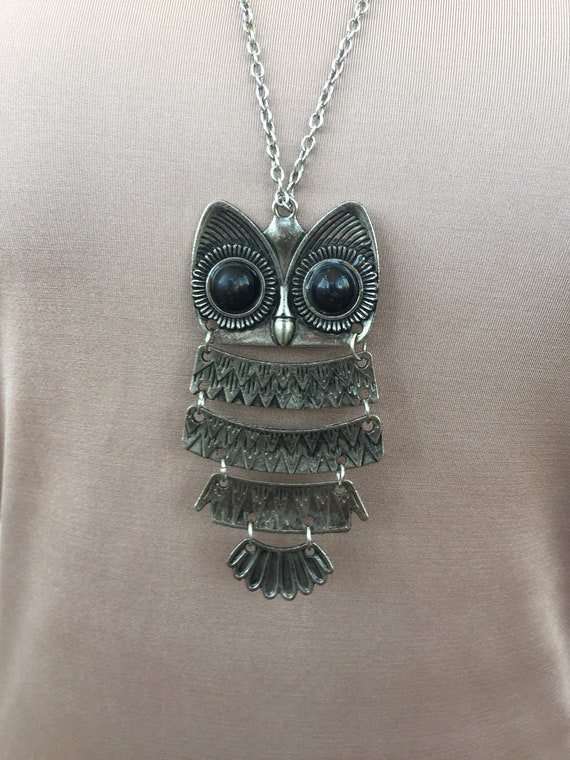Vintage Necklace Owl jewelry Etsy