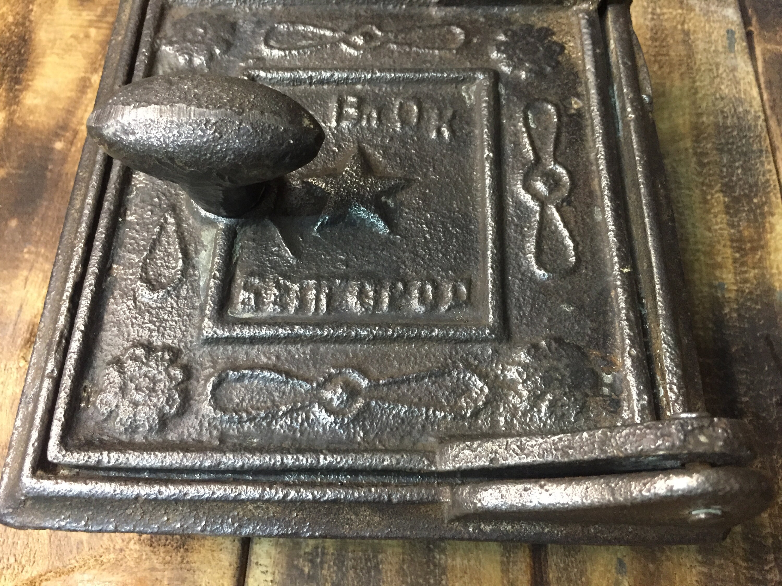 Old Castiron Stove Door Farmhouse Antique Decorative Door Etsy