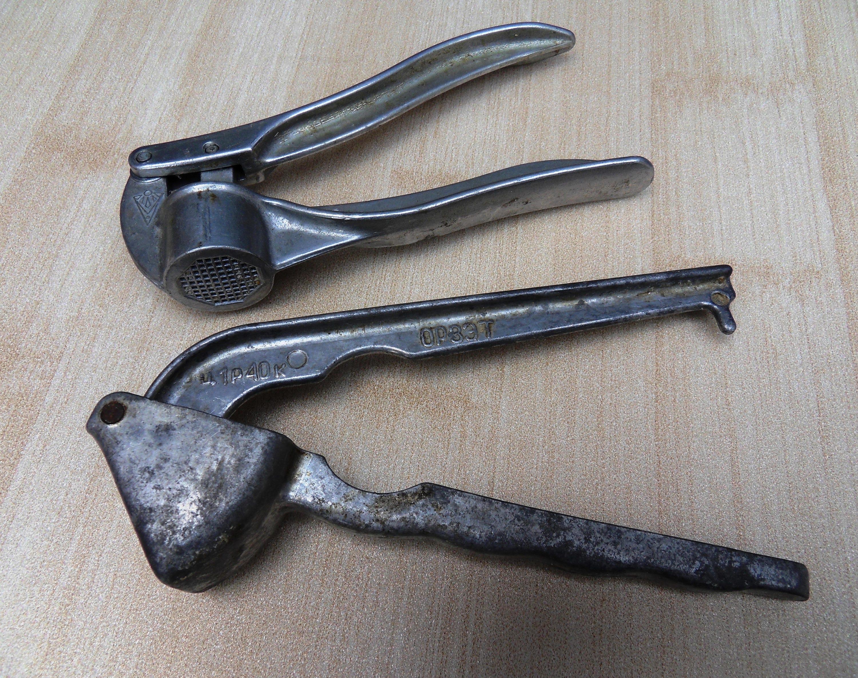 Metal Soviet Garlic Press Vintage Garlic Press Aluminium Etsy